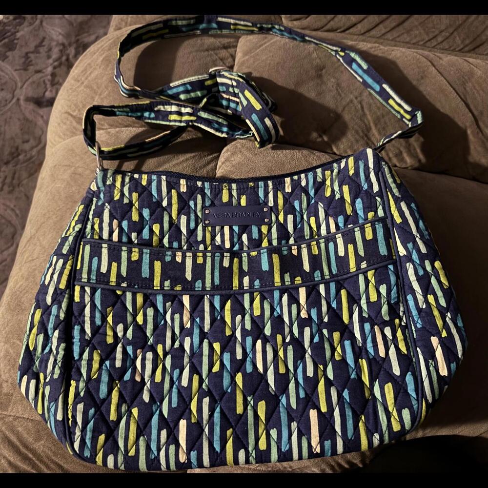 Vera Bradley Quilted Shoulder Bag - Vibrant Blues & Greens
